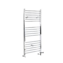 Milano Kent - Chrome Dual Fuel Straight Heated Towel Rail 1200mm x 500mm