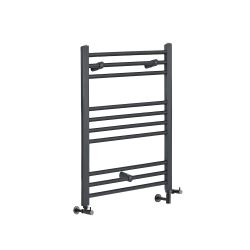 Milano Artle - Anthracite Dual Fuel Straight Heated Towel Rail 800mm x 600mm