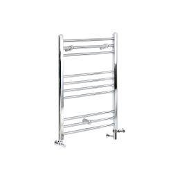Milano Kent - Chrome Dual Fuel Straight Heated Towel Rail 800mm x 600mm