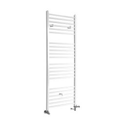 Milano Ive - White Dual Fuel Straight Heated Towel Rail 1600mm x 600mm