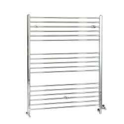 Milano Kent - Chrome Dual Fuel Straight Heated Towel Rail 1200mm x 1000mm