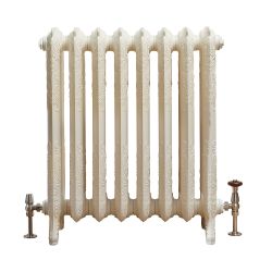 Milano Beatrix - Ornate Cast Iron Radiator - 768mm Tall - Antique White - Multiple Sizes Available