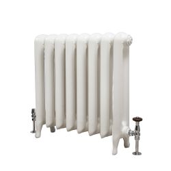 Milano Tamara - Oval Column Cast Iron Radiator - 560mm Tall - Antique White - Multiple Sizes Available