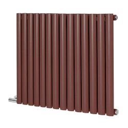 Milano Aruba Electric - Booth Red Horizontal Designer Radiator - 635mm Tall - Choice of Size, Thermostat and Cable Cover