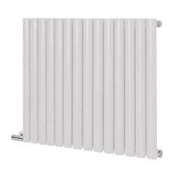 Milano Aruba Electric - Rose Petal Pink Horizontal Designer Radiator - 635mm Tall - Choice of Size, Thermostat and Cable Cover