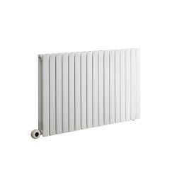 Milano x ECOSO Capri - Electric White Horizontal Designer Radiator - 635mm Tall - Choice of Size and Wi-Fi Thermostat - Plug-In and Hardwired Options