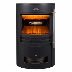 ECOSO Radiance - Modern Black Cylinder Electric Stove