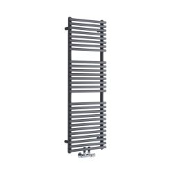 Milano Via - Anthracite Bar on Bar Central Connection Heated Towel Rail - Choice of Size