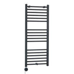 Milano x ECOSO Artle Electric - Curved Anthracite Heated Towel Rail - Choice of Size and Element