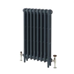 Milano Mercury - 3 Column Cast Iron Radiator - 860mm Tall - Farrow & Ball Hague Blue - Multiple Sizes Available