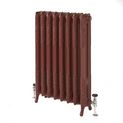 Milano Beatrix - 2 Column Cast Iron Radiator - 950mm Tall - Farrow & Ball Eating Room Red - Multiple Sizes Available