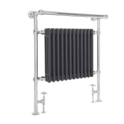 Milano Elizabeth - Anthracite and Chrome Traditional Heated Towel Rail - Choice of Size
