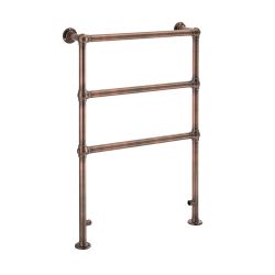 Milano Derwent - Minimalist Electric Traditional Heated Towel Rail 966mm x 673mm - Brushed Bronze