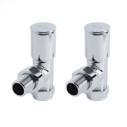 Milano - Modern Angled Radiator Valves - Pair