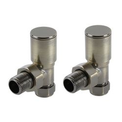 Milano - Angled Radiator Valves - Choice of Finish
