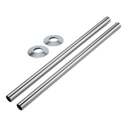 Milano Chrome Pipe Connectors 300mm (Pair)