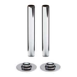 Milano - Chrome Radiator Pipe Sleeves (Pair)