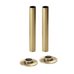 Milano - Brushed Gold Radiator Pipe Sleeves (Pair)