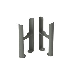 Milano Windsor - Traditional 3 Column Radiator Feet - Choice of Grey Finishes
