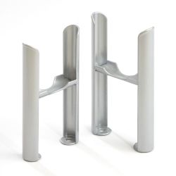 Milano Windsor - Traditional 3 Column Windsor Radiator Feet - Metallic Silver