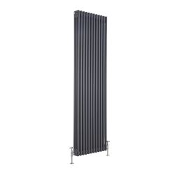 Milano Windsor - Anthracite 1800mm Traditional Vertical Triple Column Radiator - Choice of Size and Feet