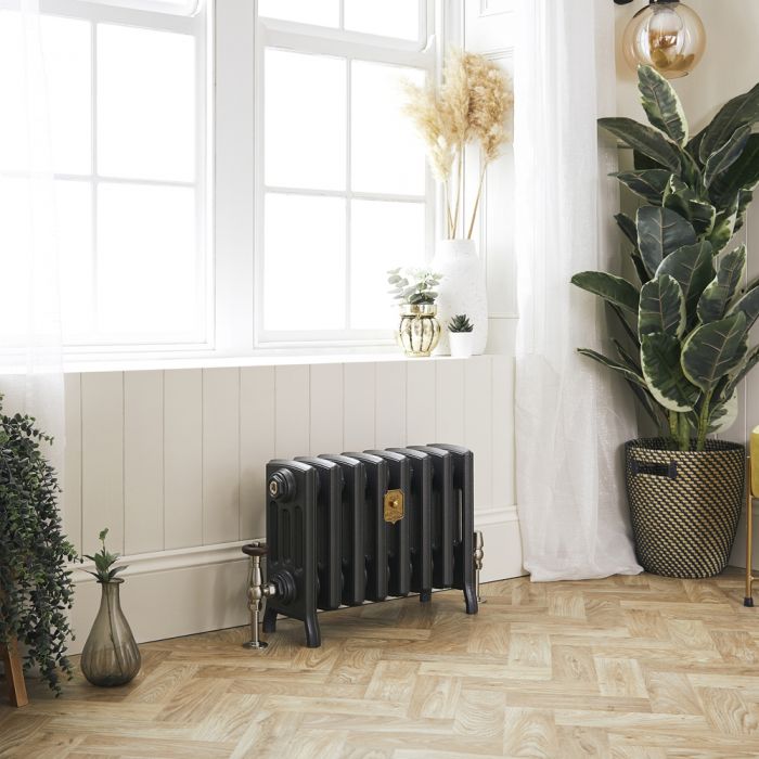 Milano Isabel - Cast Iron Radiator - 357mm Tall - Antique Silver - Multiple Sizes Available
