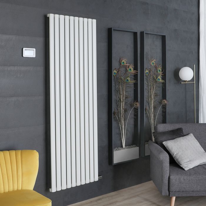Milano Aruba Ardus - White Dry Heat Vertical Electric Designer Radiator - 1784mm x 590mm - Choice of Wi-Fi Thermostat
