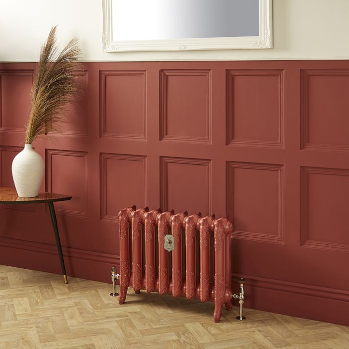 Milano Beatrix - 2 Column Cast Iron Radiator - 510mm Tall - Farrow & Ball Eating Room Red - Multiple Sizes Available
