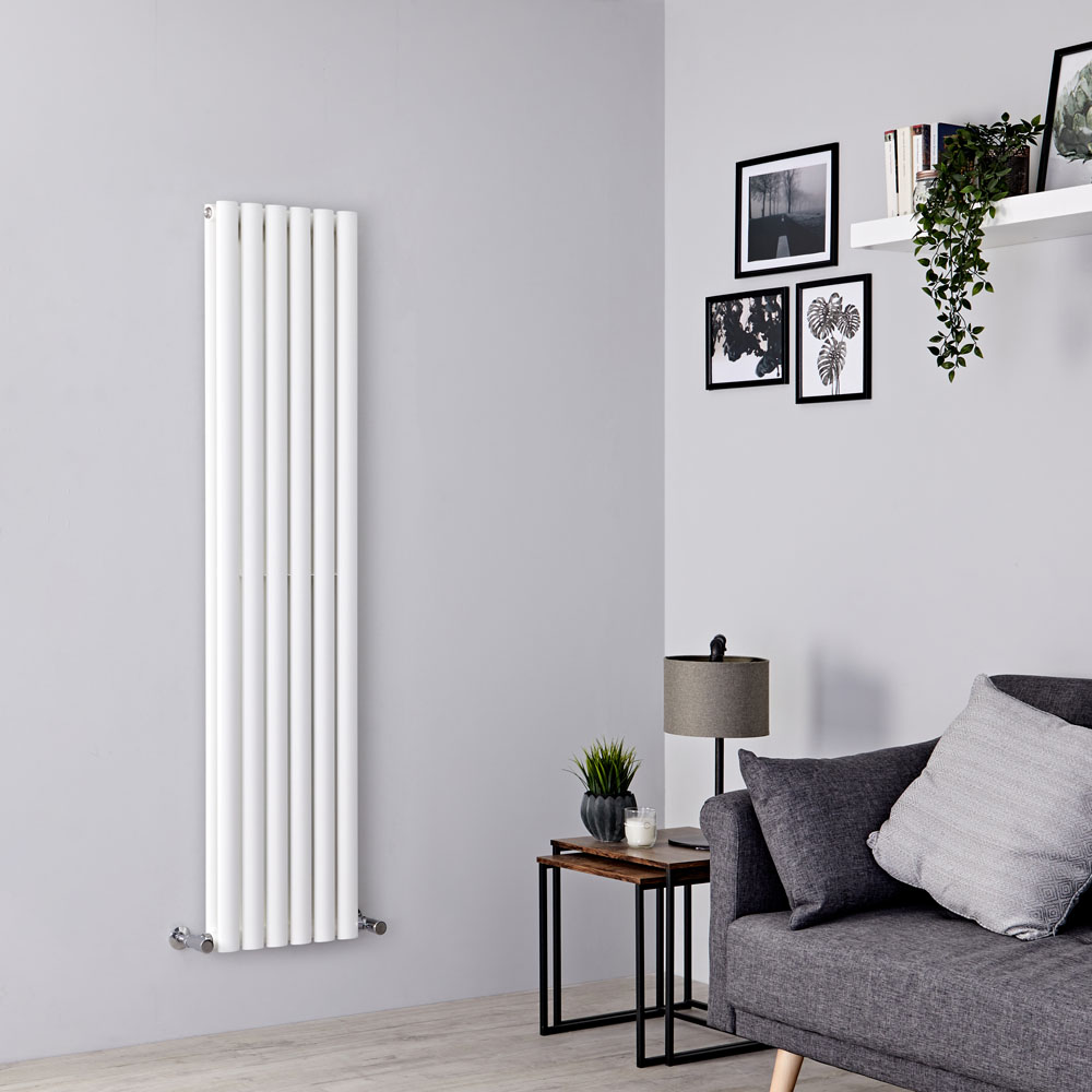 Milano Aruba - White Vertical Designer Radiator 1600mm x 354mm (Double Panel)