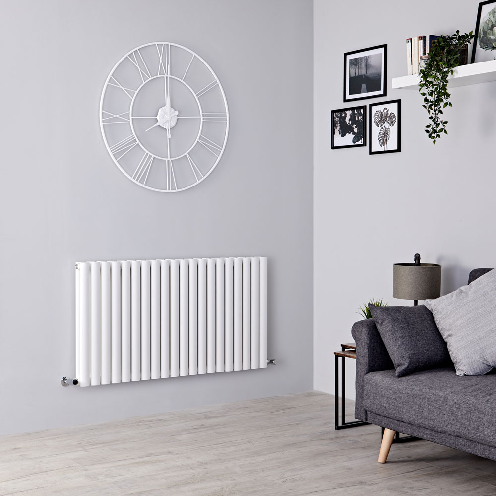 Milano Aruba - White Horizontal Designer Double Radiator 635mm x 1180mm