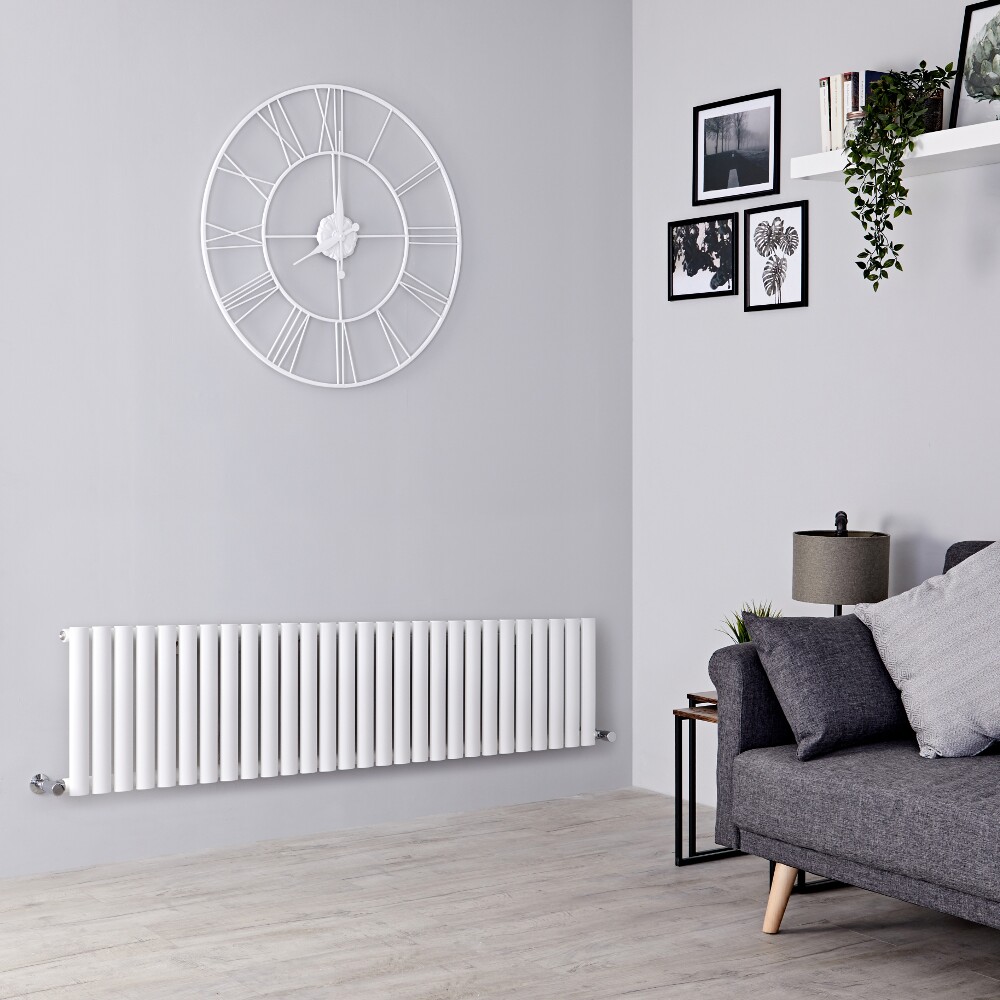 Milano Aruba - White Horizontal Designer Radiator 400mm x 1647mm