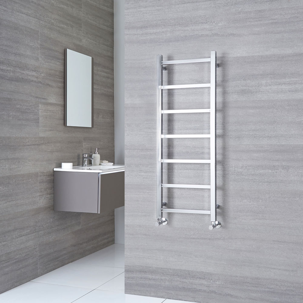 Milano Select - Chrome Designer Heated Towel Rail 1200mm x 450mm
