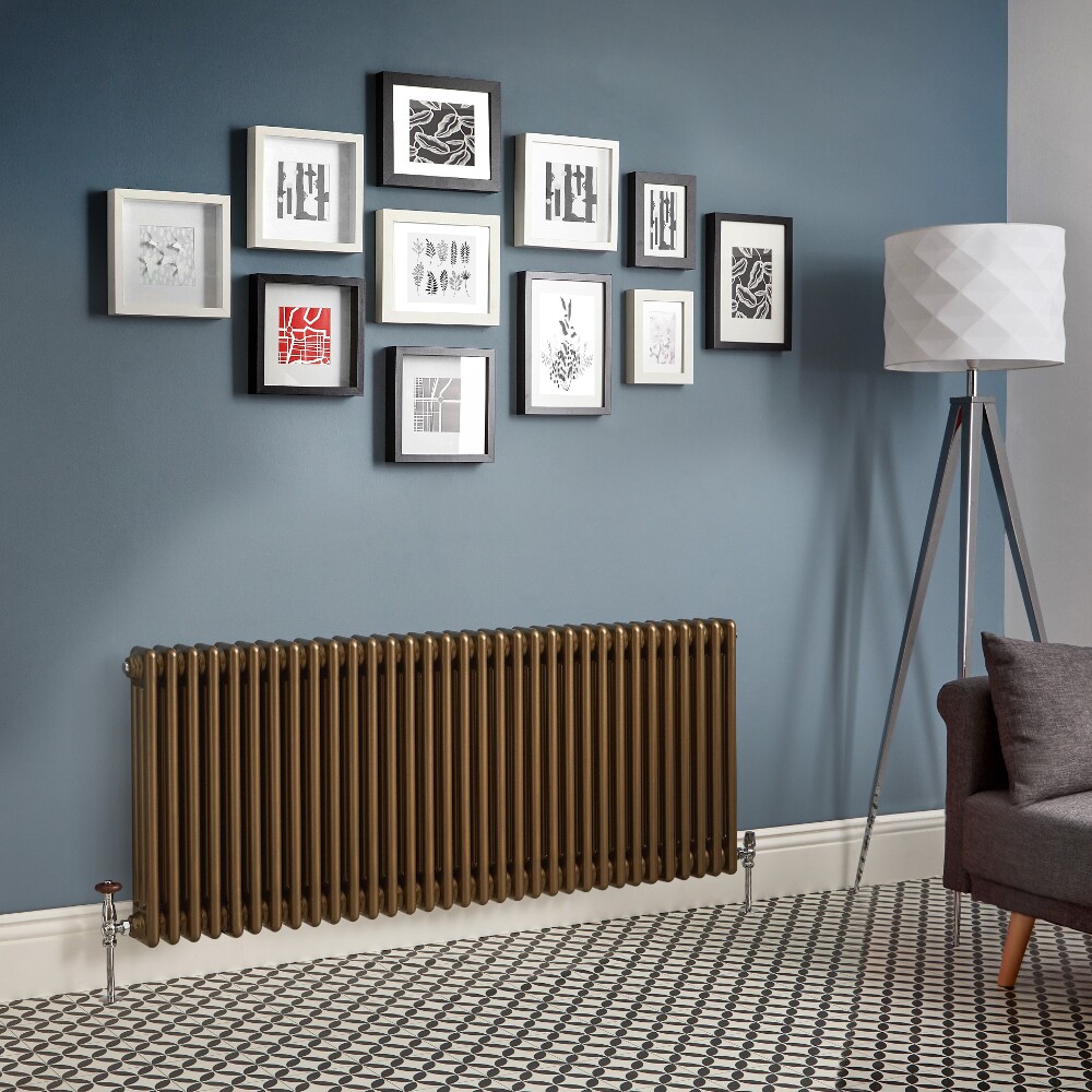 Milano Windsor - Metallic Bronze Horizontal Traditional Column Radiator (Triple Column) - Various Sizes