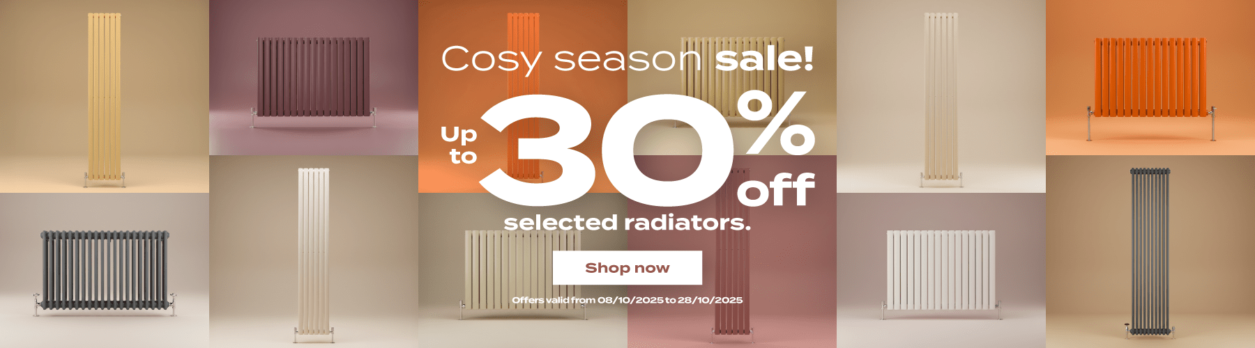 up to 30% off with an extra 10% off orders over €500 with code SAVE500