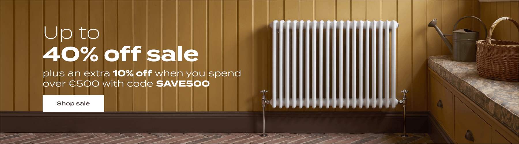 Up to 40% off sale + extra 10% off orders over €500 with code SAVE500​
