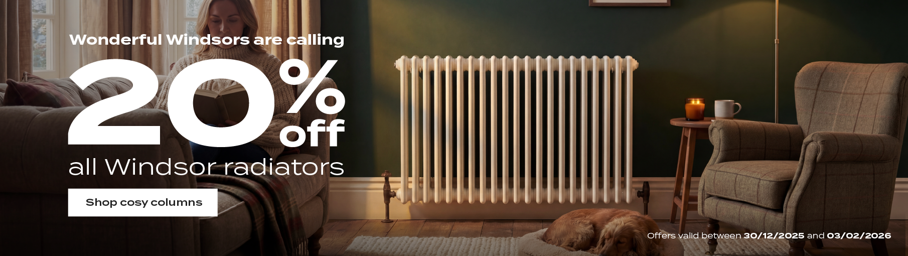 20% off all Windsor traditional column radiators