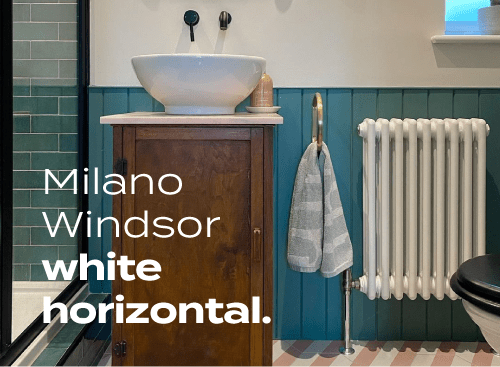 Black Milano Aruba designer radiator in the home of livingwithamy