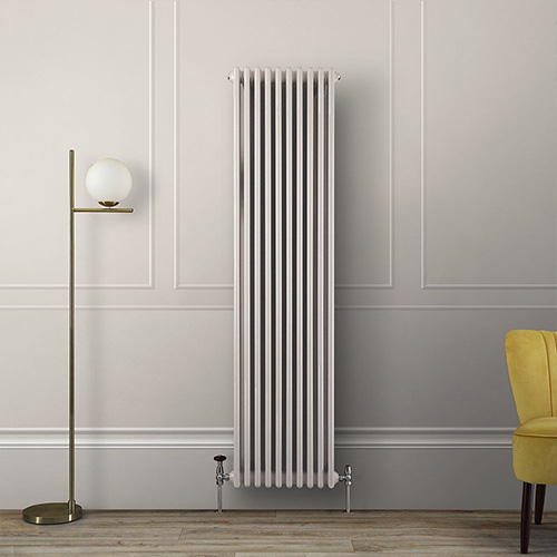 Milano Windsor White Vertical Triple Column Radiator